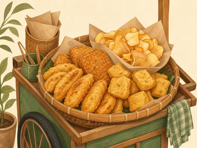 Ilustrasi gorengan dan makanan ringan