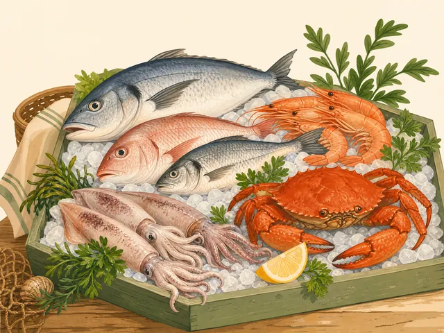 Ilustrasi hidangan seafood